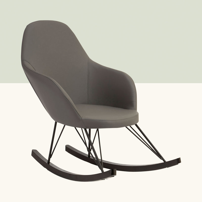 Chambers Upholstered Rocking Chair, Dark Grey