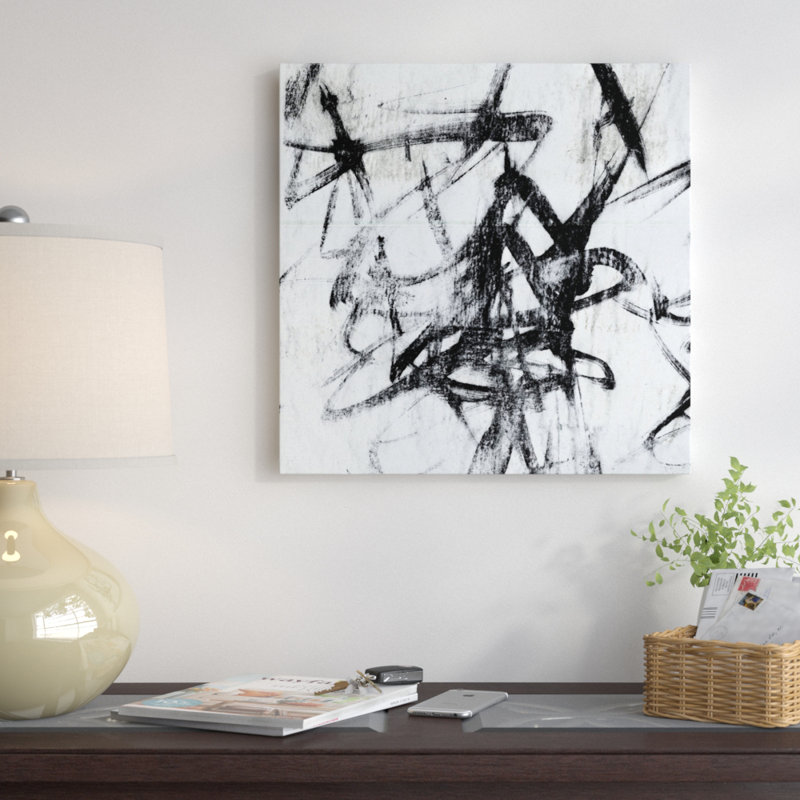 « monotype scribblee i », reproduction d’art sur toile, H 26 po x l 26 po x P 1,5 po
