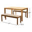 Seras Teak Wood 4-Person Dining Set