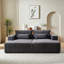 Méridienne surdimensionnée de 87 po, sans assemblage, lit inclinable confortable en velours côtelé gris, fauteuil-lit pour salon, lit en velours côtelé, chambre à coucher-486576534-486576535