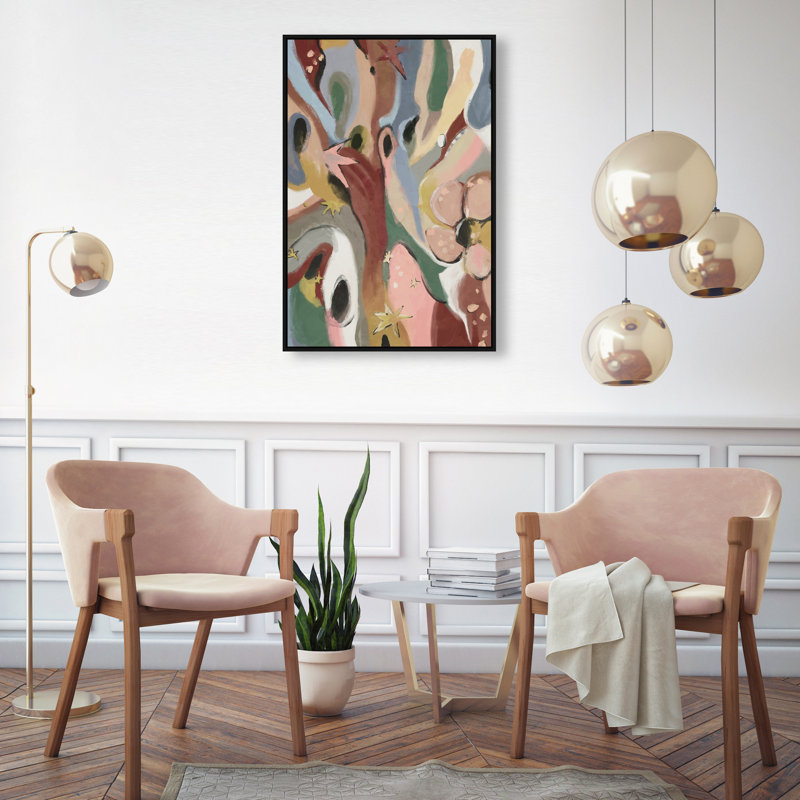 Modern Folk I Print by Oliver Gal, 25"H x 17"W, Black Floater Frame