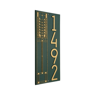 Frank Lloyd Wright Tree Of Life Modern Vertical Plaque, Standard 1-line