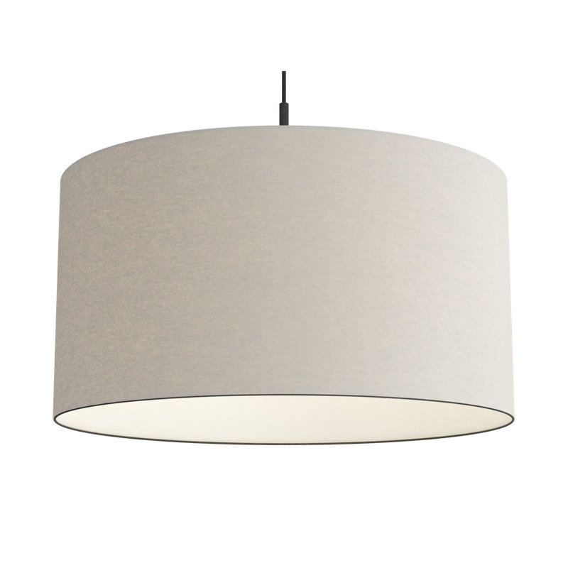 1 - Light Drum Pendant, White, 30cm H x 57cm W x 57cm D