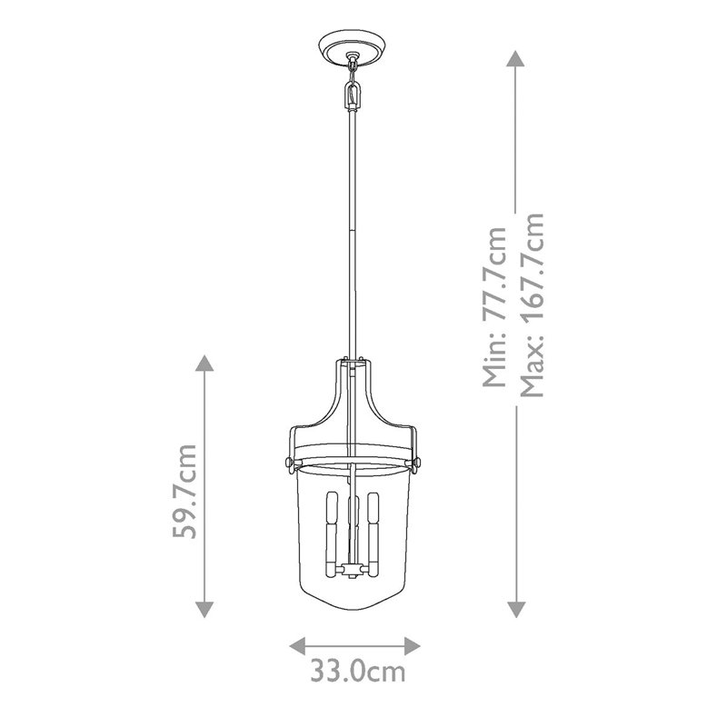Weatherhill 3 - Light Urn Pendant, Western Bronze