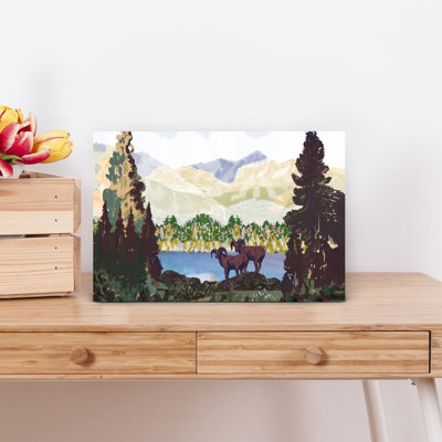 Lake And Peaks by Stellar Design Studio - Wrapped Canvas Print