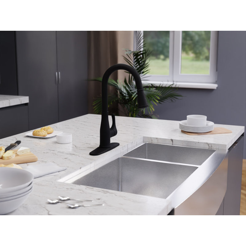 ANZZI Pull Down Touchless Kitchen Faucet, Matte Black