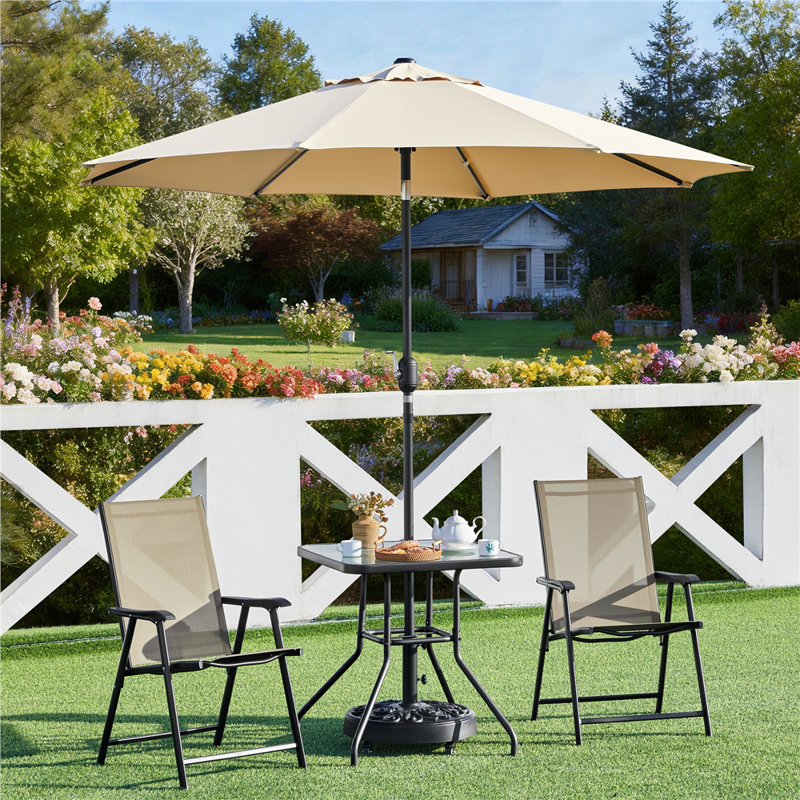 24.95kg Free Standing Umbrella Base with Wheels, Black