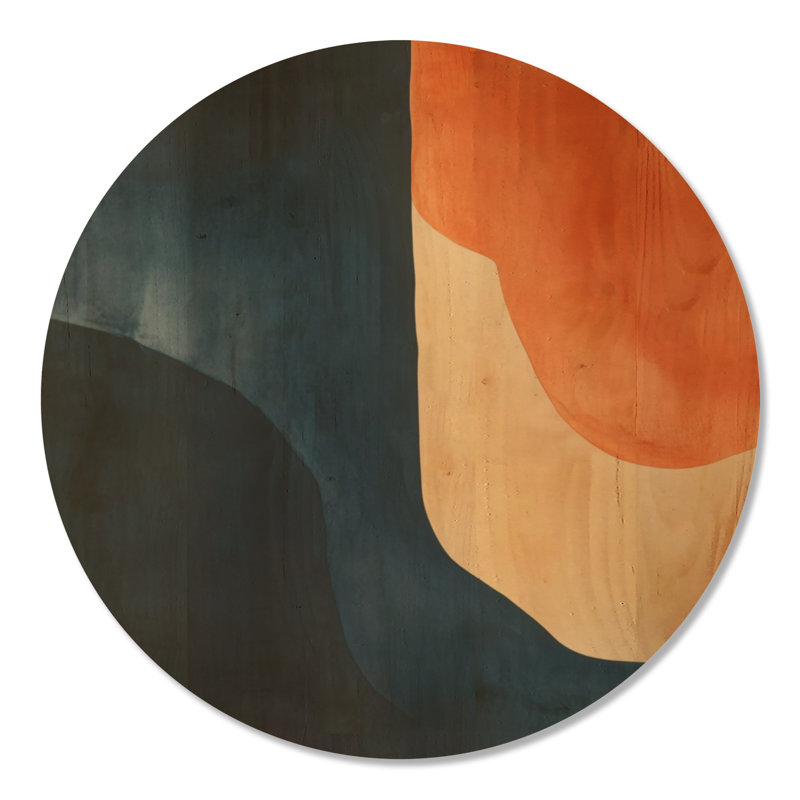 Liadan I - Art mural abstrait en bois, Rond 36 po