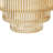 Set of 2 Clear Amber Luster Glass Accent Vases with Modern Geometric Tiered Design-137548547
