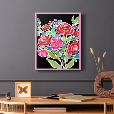 Floral Choir Bouquet, reproduction encadrée - bois massif