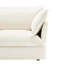 Housse pour lit 2 places crème, sensation de confort 2 avec repose-pieds, chenille, crème, coussins de dossier haut pour plus de confort