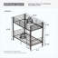 Lit superposé simple au-dessus d'un lit simple en métal, tubes de gros calibre 2 po, lits plateforme amovibles 2-en-1, rails de sécurité et échelle large, noir
