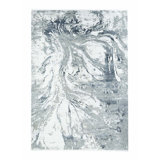 Wool Camouflage Area Rug in Gray