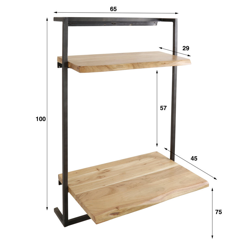 Mahomet 65Cm W Rectangle Floating Desk