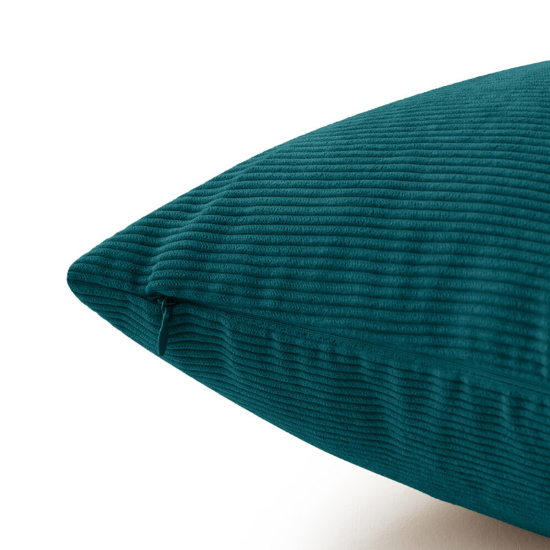 Striped Square Throw Cushion Pad, Teal