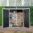 Outdoor Storage Waterproof shed with Floor, Two Windows and Lockable Door-108295229-118609818