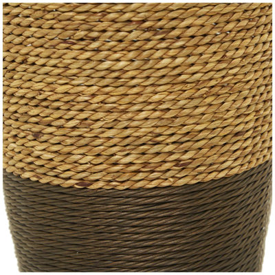 Wolton Brown/Dark Brown Seagrass Table Vase