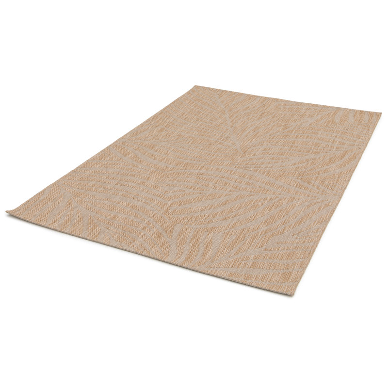 Floral Ribbed Indoor / Outdoor Area Rug, Rectangle 120cm x 170cm