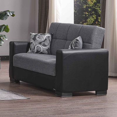 Legacy  66 in. Loveseat Sofa Bed with Storage – Firm Support Seating for Small Spaces