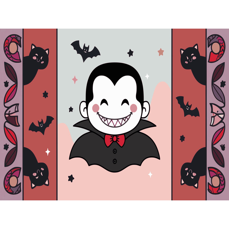 Tapis de vacances d'Halloween The Holiday Aisle®, Rectangulaire 2 pi x 3 pi