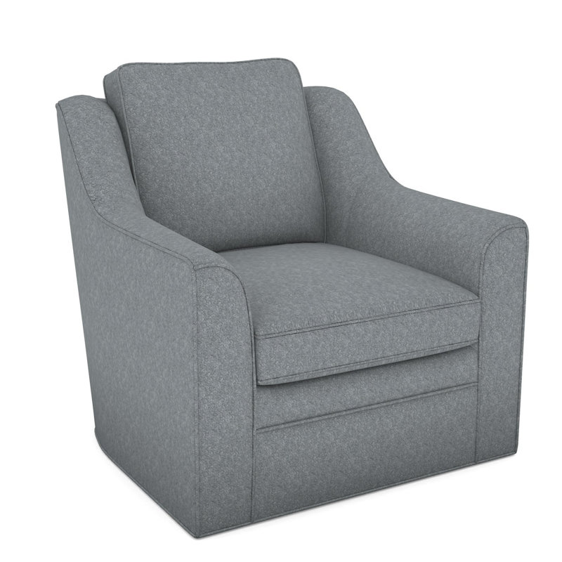 Fauteuil pivotant American Bungalow Nicholas, Étain Ian