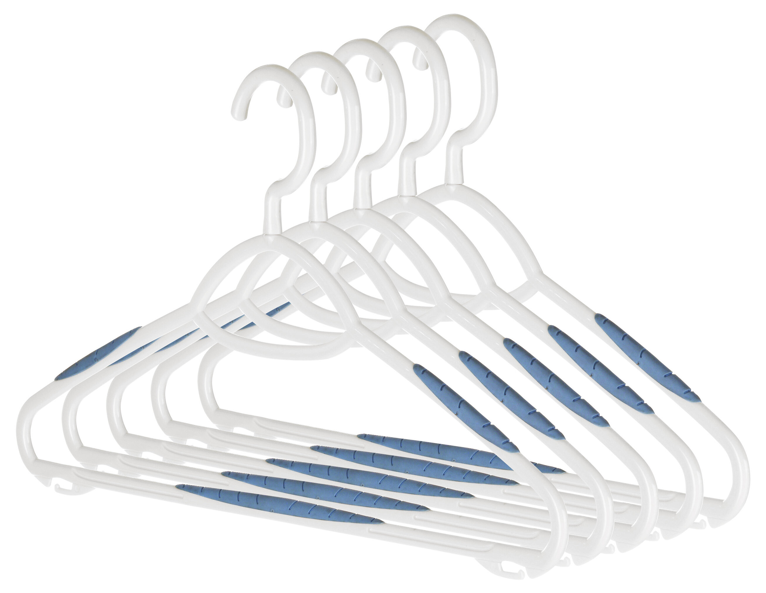 Mainstays Non-Slip Clothing Hangers, 30 Pack, White, Slim Durable