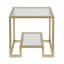 Glass Top Frame End Table-2047661954