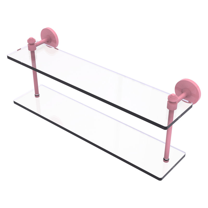 Tablette flottante 2 pièces Southbeach, H 8 po x l 22 po x P 5 po, Rose