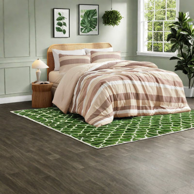 Soft Full Queen Polyester Bedding Sets, Textured Modern Bedroom Home
