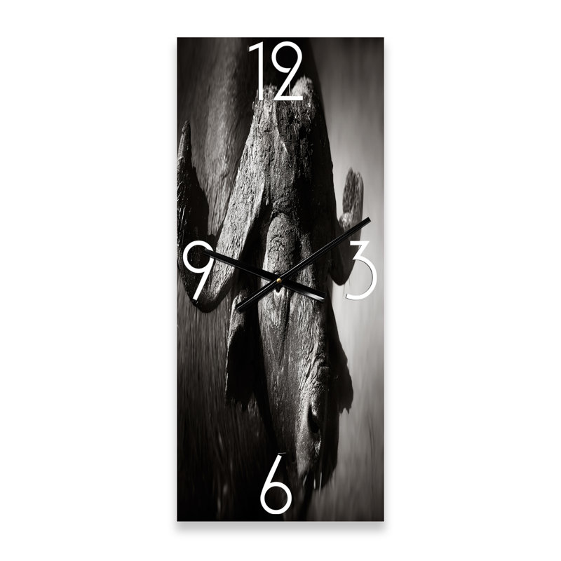 Horloge murale monochrome Portrait de Buffalo II, Petit