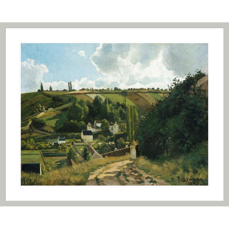 «Jalais Hill Pontoise» par Camille Pissarro, impression giclée sur cadre, 33.33" H x 41.5" W