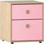 Kayshia 2 Drawer Bedside Table-2085599415