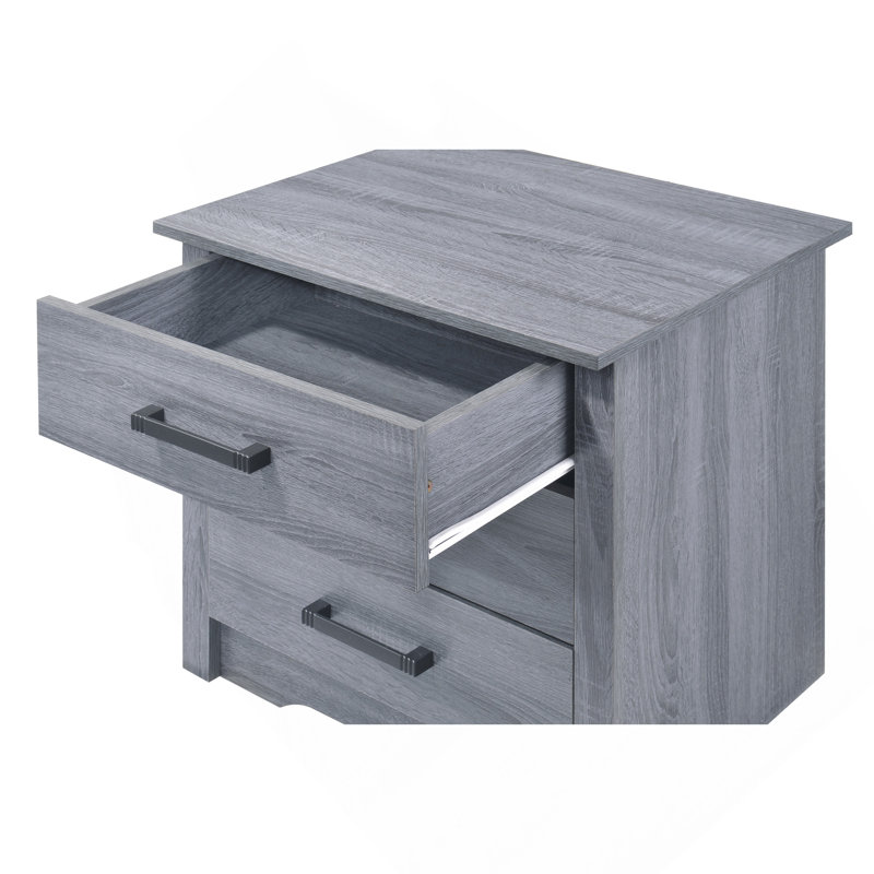 Table de chevet contemporaine grise, Gris