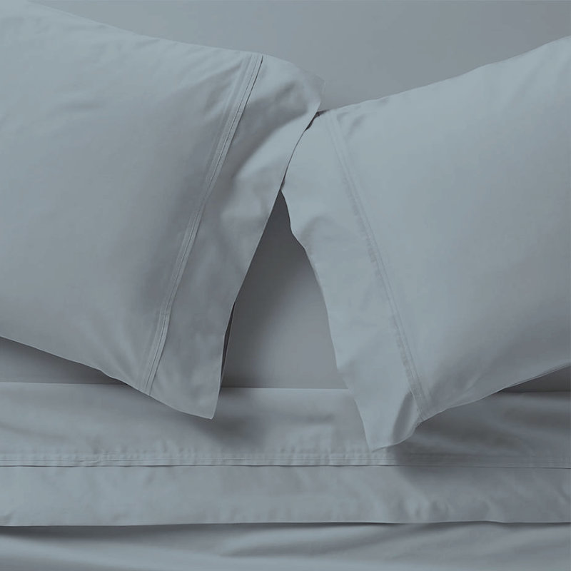 Ensemble de draps 4 pièces Paarizaat 8000 Series, Gris clair, Ensemble de draps pour taille de lit simple avec d