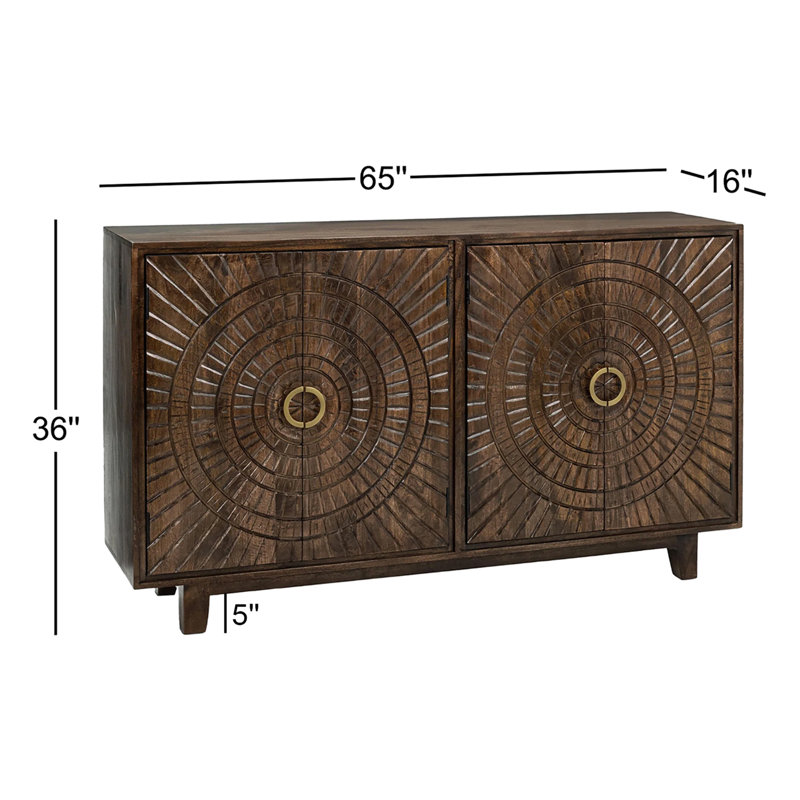 Viva 65'' Solid Wood Sideboard, Brown