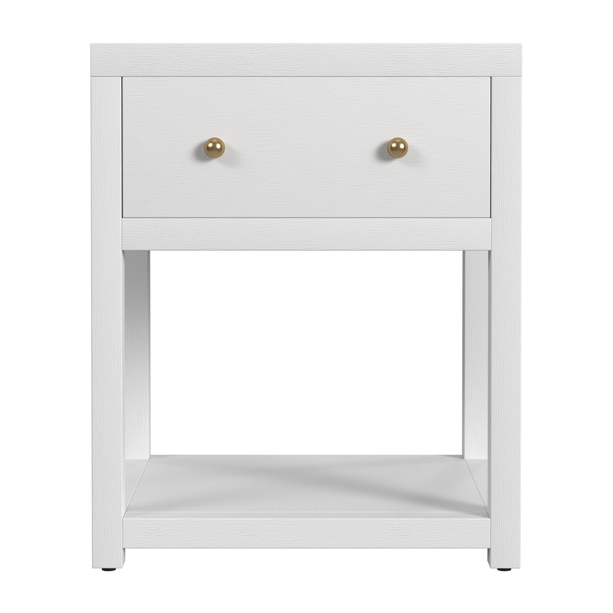 Celine 21" 1-Drawer Nightstand, Textured White