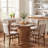 Alagie Mid-Century Modern 5-Piece Dining Table Set With Upholstered Chairs & Pedestal Base-126534192-126534189
