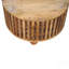 Table basse à lattes en bois massif, chêne clair, brun clair, table