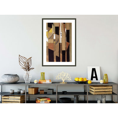 Nature morte avec bouteille et cigares par Juan Gris, impression giclée sur cadre
