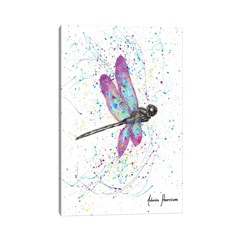 Dancing Dragonfly by Ashvin Harrison - Wrapped Canvas Print, 101.6 cm H x 66.04 cm W x 3.175 cm D
