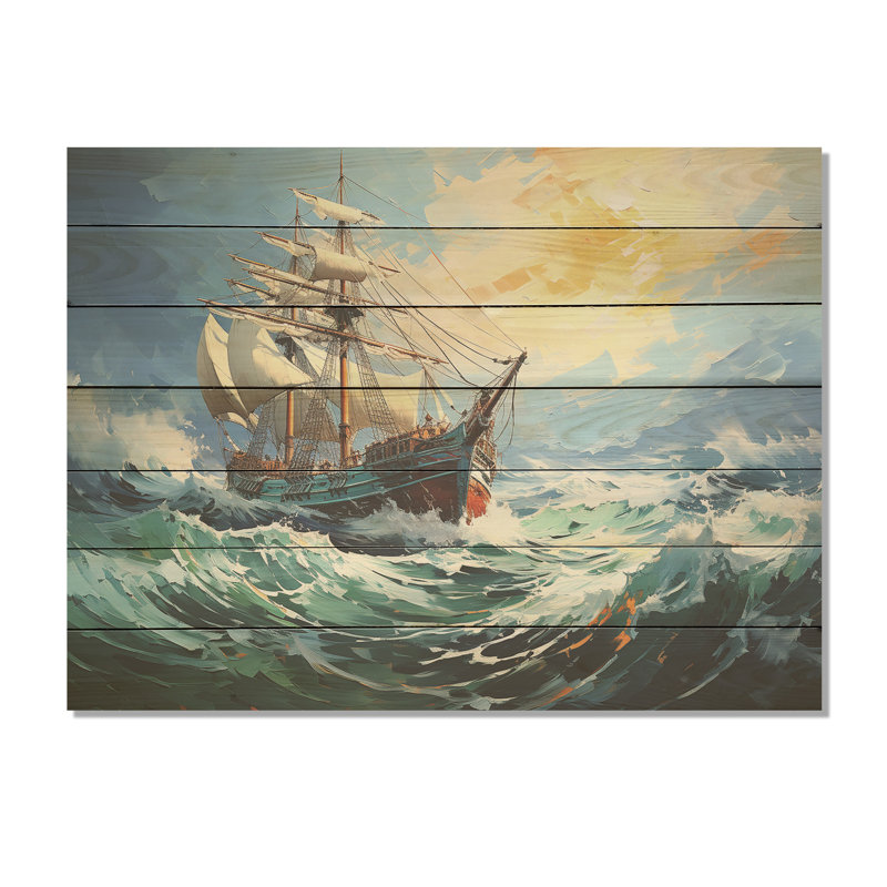 The Pirate Boat Odyssey's Voyage III - Classiques sur bois, H 24 po x l 32 po