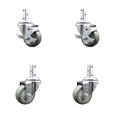 4 Piece Polyurethane Caster Set