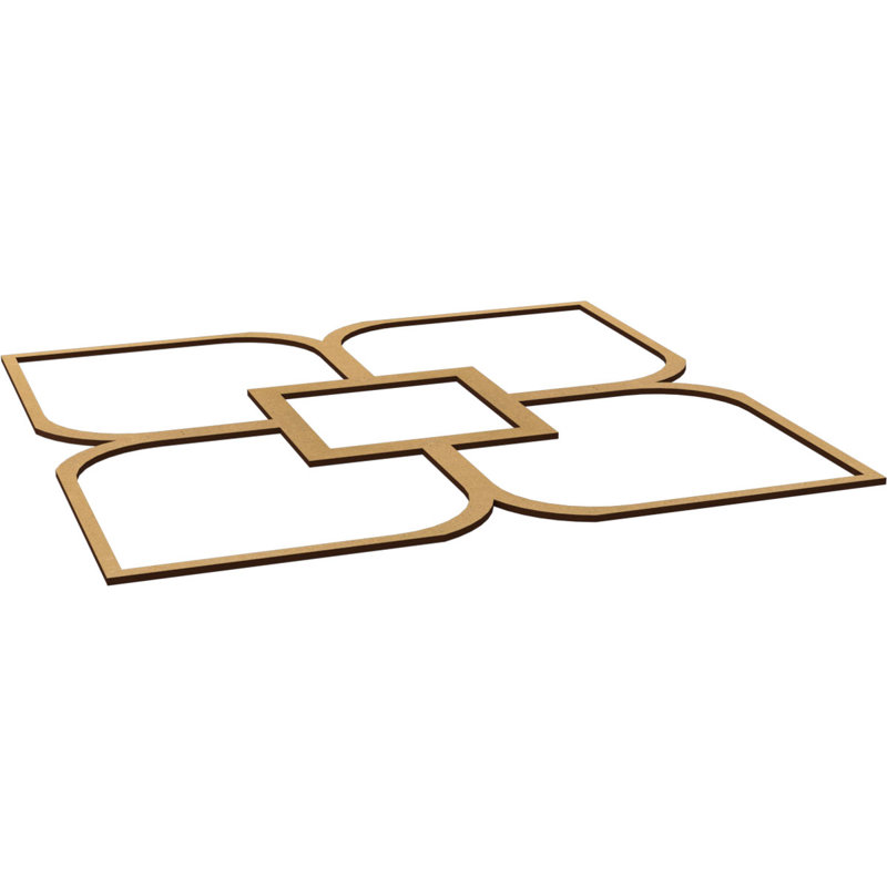 Charpente de plafond décorative Olivia, H 78,75 po x l 78,75 po x P 0,375 po