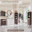 Armoire de rangement autoportante au-dessus de la toilette avec porte coulissante cannelée Riccio-2038449604