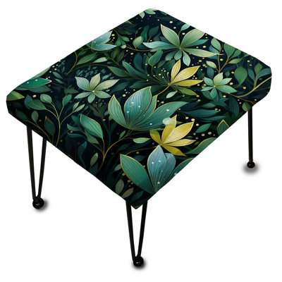 Natures Meditation Mediation - Botanical Rectangle Ottoman