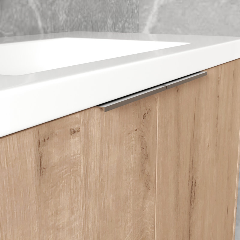 Meuble-lavabo moderne de 36 po avec lavabo et armoire de rangement latérale