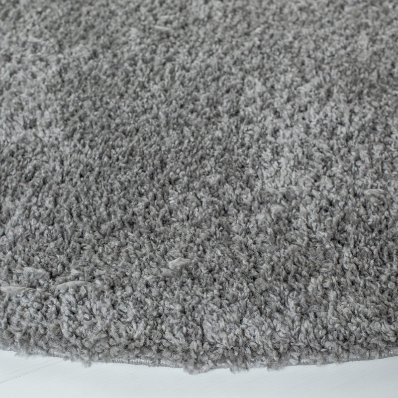 August Shag 500 Performance Solid Color Rug, Round 6'7"