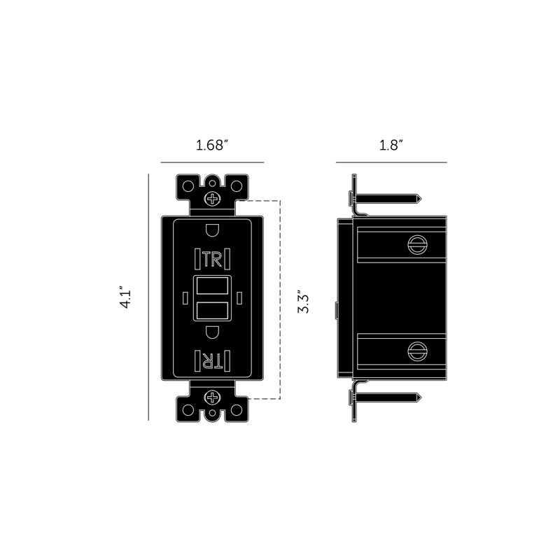 Outlet Module / Duplex GFCI, Black