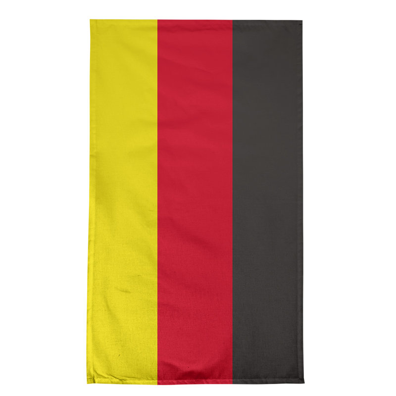 Serviette de thé hockey Anaheim, Jaune / Rouge / Noir, Sergé de coton