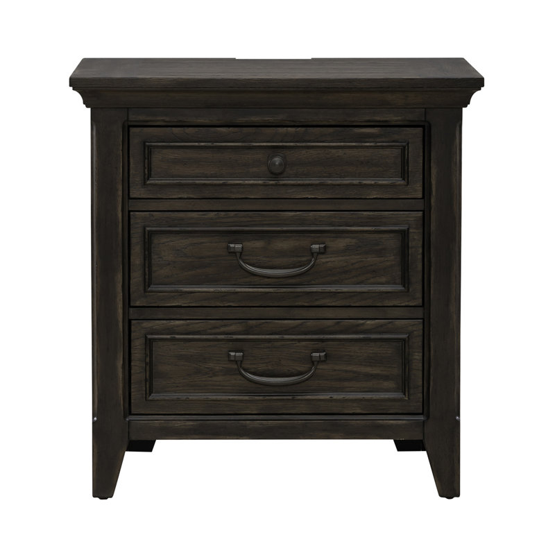 Trelawny Queen Panel Bed & Two Nightstands Bedroom Set, Queen